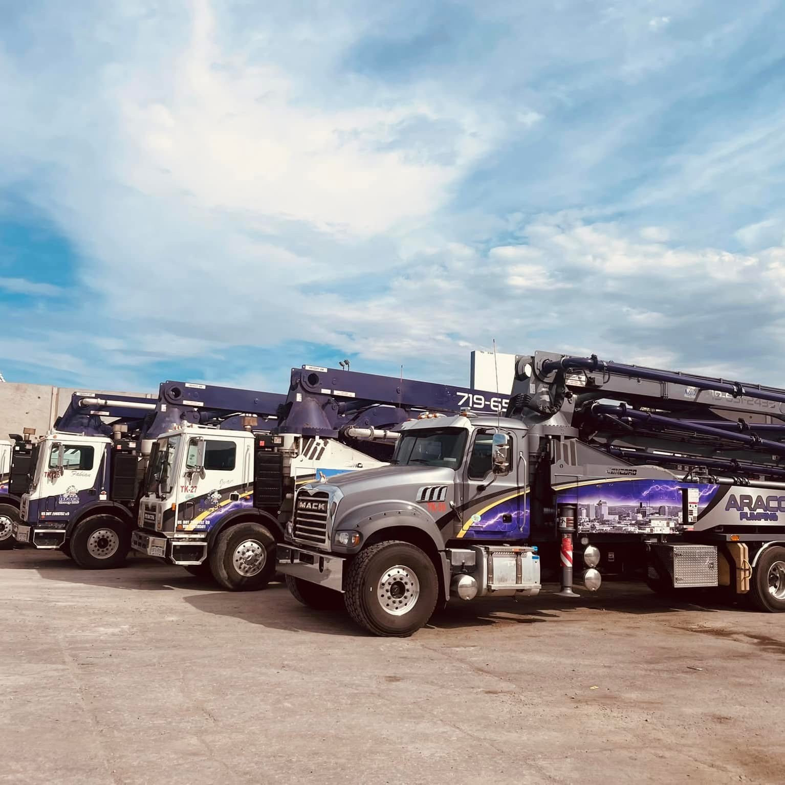 Araco pumping trucks